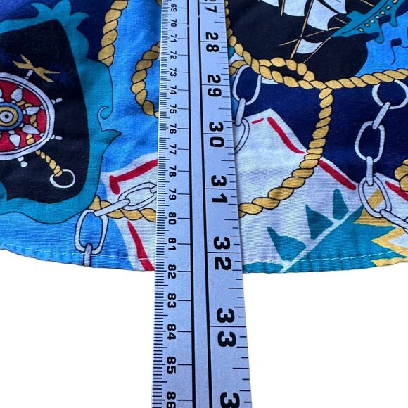 Vintage Tango Max Raab Shirt Men’s Large AOP Nautical Button Hawaiian Blue Gold - Picture 9 of 10